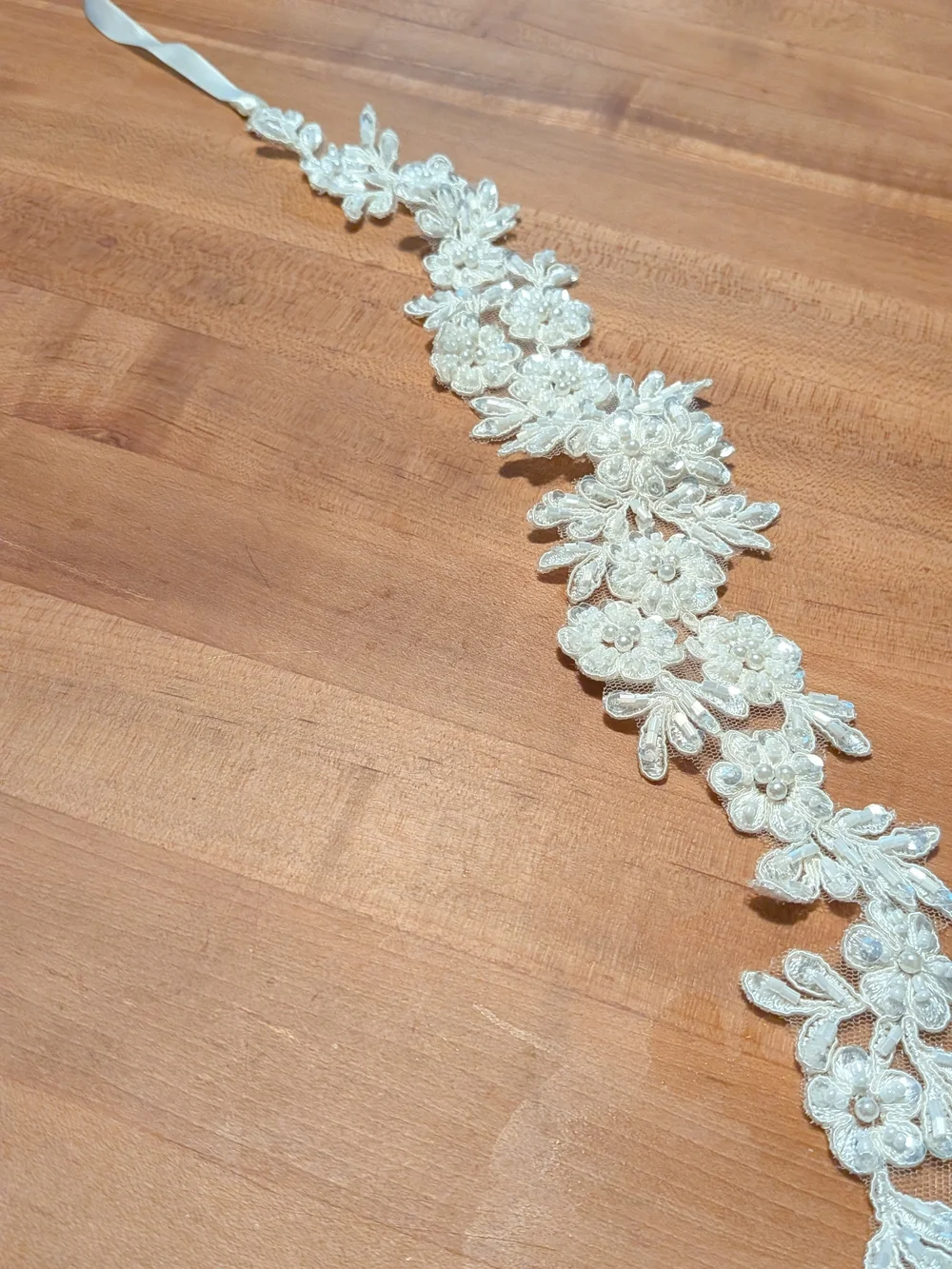 White Floral Lace Ribbon Belt - Women Accessories